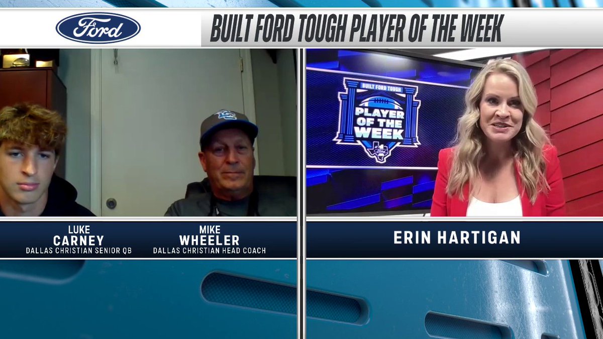 "It’s really like having a coach on the field." Senior QB Luke Carney out of Dallas Christian High School is Week 2's Private School Built Ford Tough Player of the Week award winner. Luke Carney | Dallas Christian | North Texas Ford | #Ford