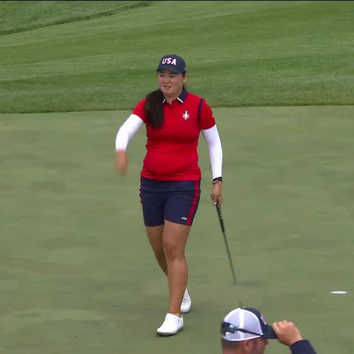 Sealed the deal! Allisen Corpuz and Nelly Korda take home the point from Match 1 🇺🇸