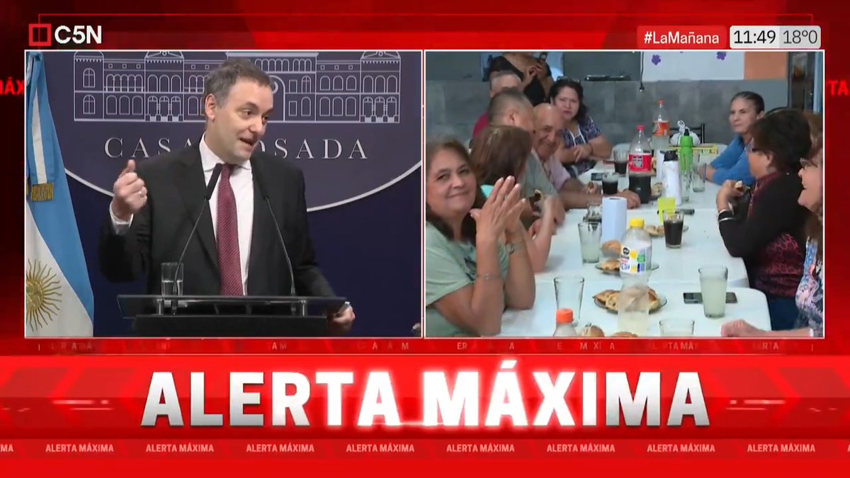 🔴El gobierno congela el bono a los jubilados. 🗣️Adorni: "No están dadas las condiciones para un aumento".