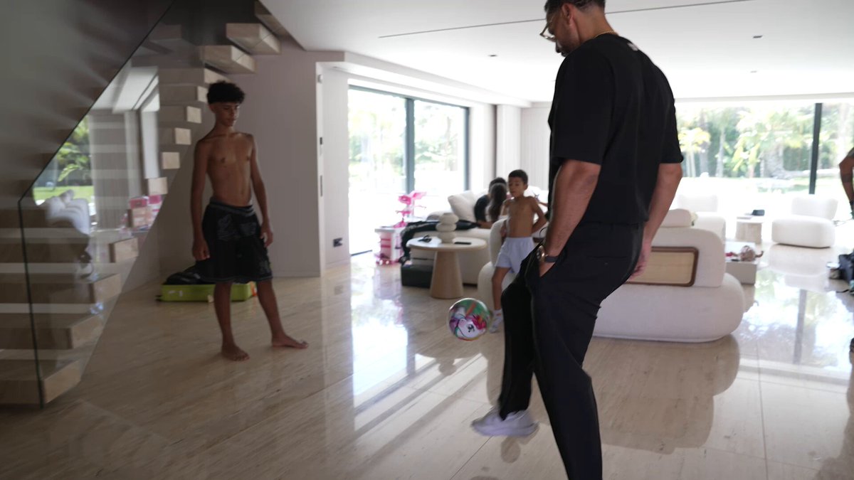 Two Touch Challenge With Cristiano Jr… Who Wins? 😮‍💨👀