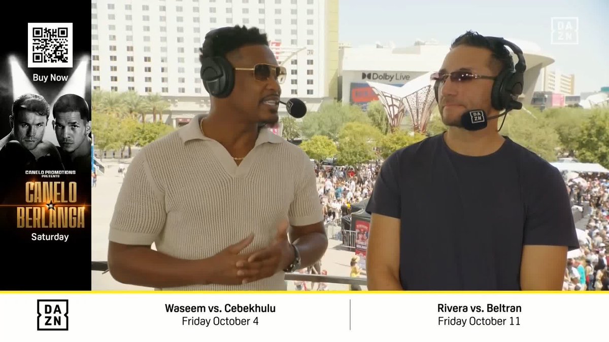 We’re live from Las Vegas for the #CaneloBerlanga plus undercard weigh-in! ⚖️ Daniel Jacobs Sergio Mora Todd Grisham in the studio! Watch now: