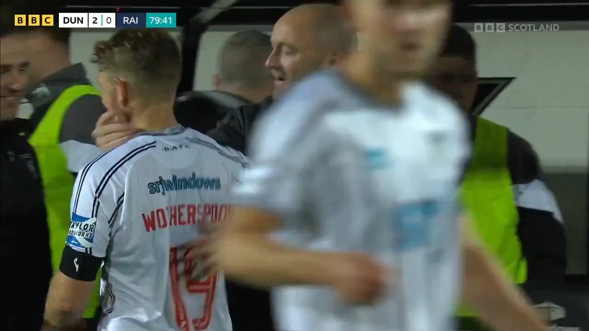 A moment of magic from David Wotherspoon. It's Dunfermline Athletic 2-0 Raith Rovers, and the three points appear to be staying at East End Park. 📺 Watch live on BBC Scotland #BBCFootball