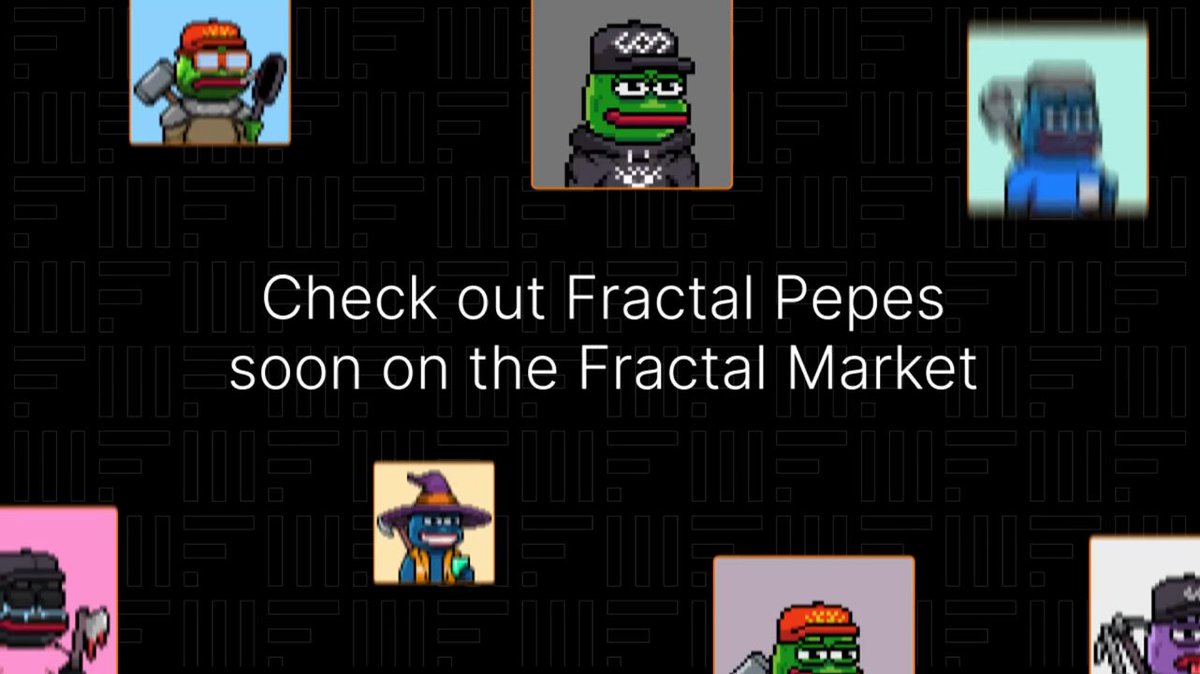 Coming soon 🐸 @fractalpepes GIVEAWAY! - follow Fractal Market @fractalpepes - like + RT and tag 3 friends - drop your Taproot addy in comments below Ends in 24 hrs
