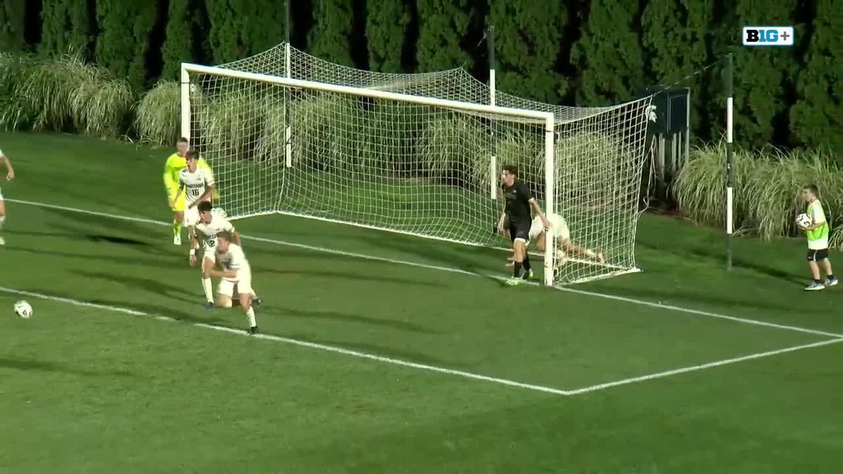 WHAT A CLEARANCE 🫨 Brandon Munson with an incredible goal line clearance to keep the Spartans ahead! #NCAASoccer #SCTop10 x 🎥 B1G+ / Michigan State Men's Soccer