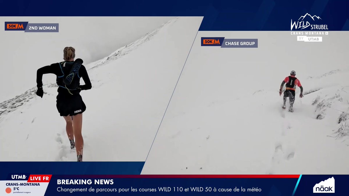 Les coureurs du Wildstrubel by UTMB sont dans la neige ! Suivez la course en direct sur L'Équipe live : #WildstrubelbyUTMB