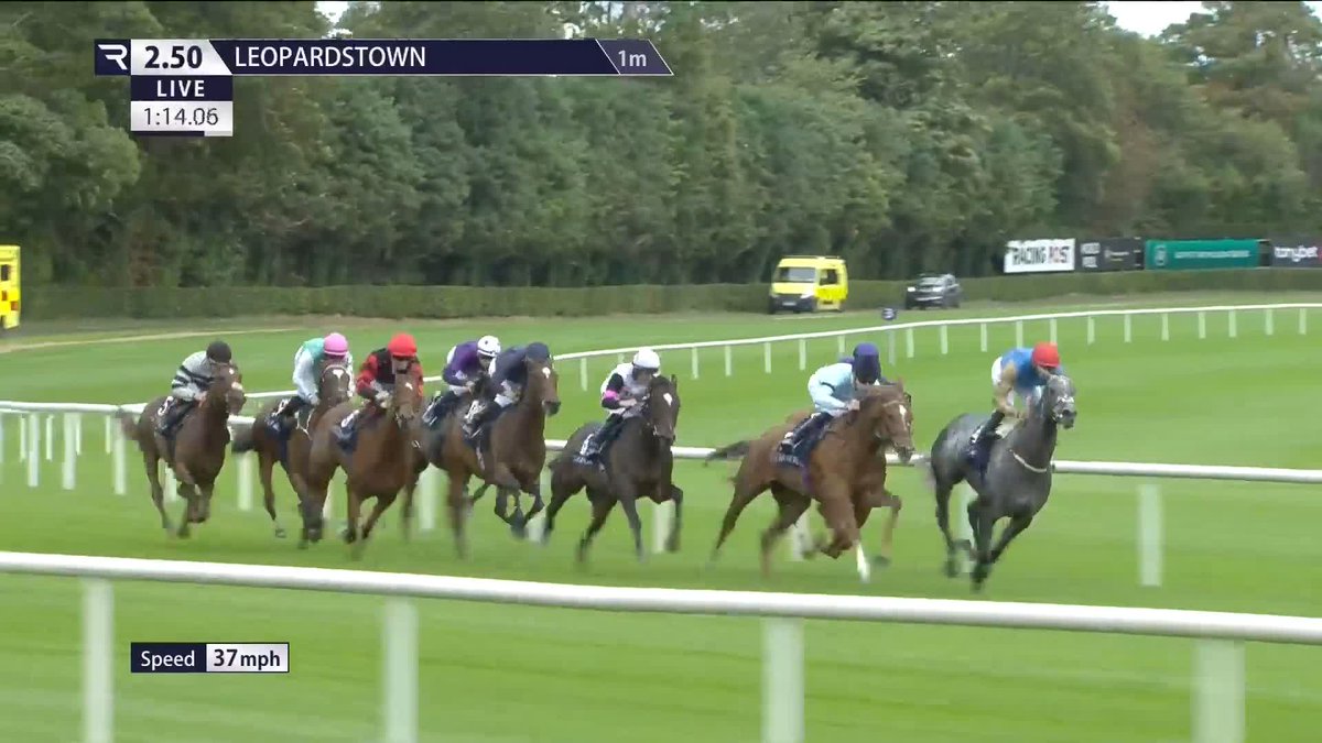 All class! PORTA FORTUNA completes a Group One hat-trick in the Coolmore America 'Justify' Matron Stakes 🏆🏆🏆 What a superstar she is 😍 #itallcomesdowntothis | Leopardstown RC | Tom Marquand