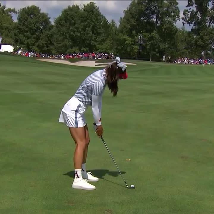 Didn’t think I’d ever see a “shirts off” celebration in women’s golf 😂