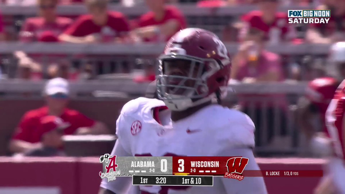OH MY 😳 What a HIT by LT Overton for Alabama Football 😤