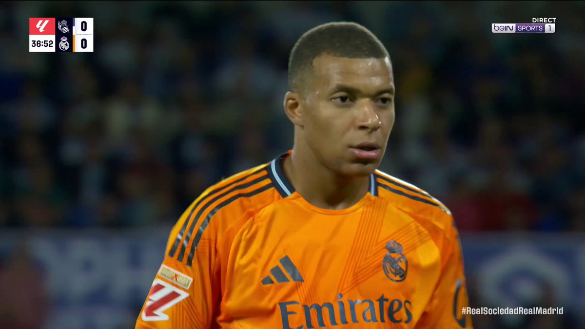 🤯🔥 La VIRGULE de KYLIAN MBAPPÉ, tout proche de marquer avec le Real Madrid ! #action #RealSociedadRealMadrid