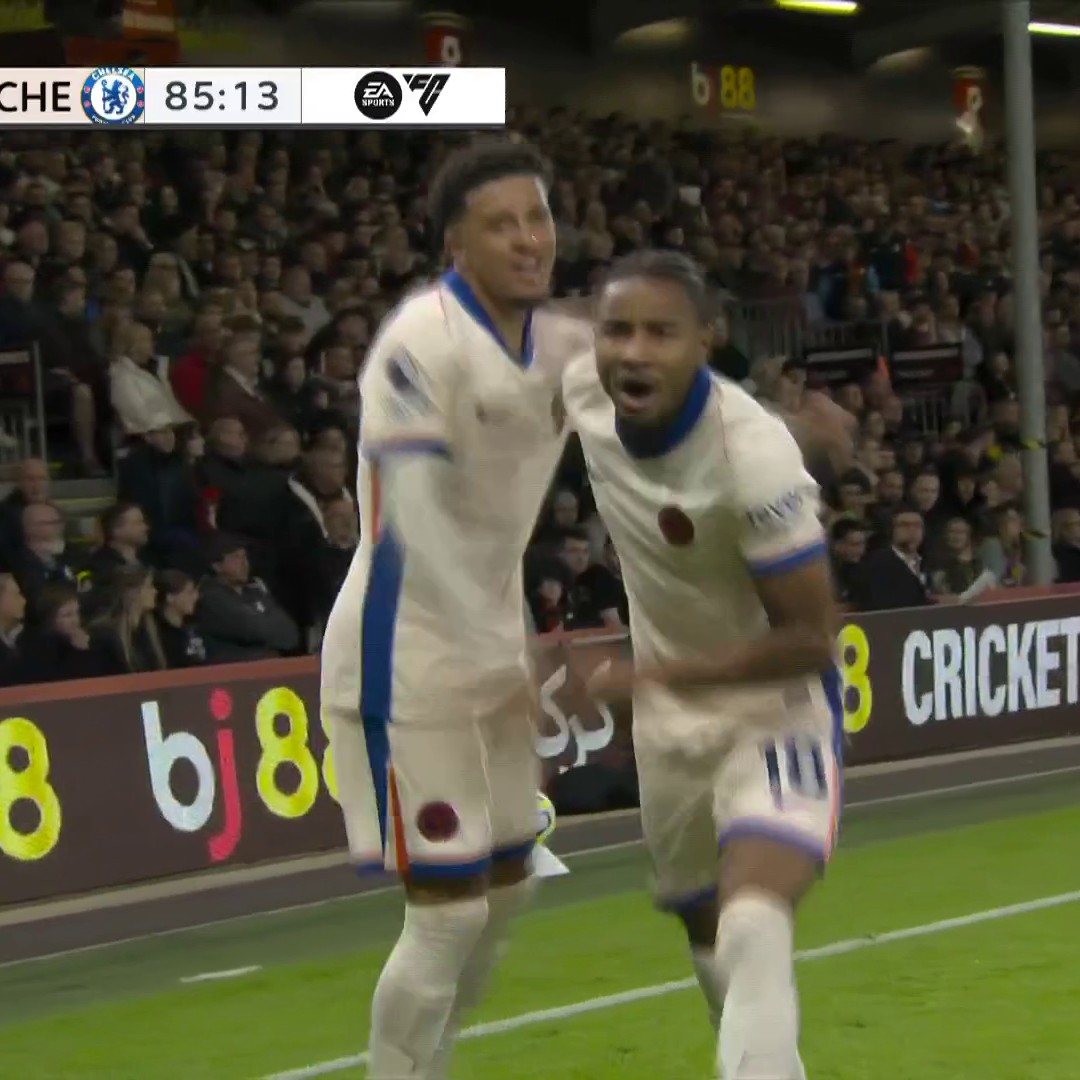 Jadon Sancho and Christopher Nkunku link up to put Chelsea 1-0 up late against Bournemouth! 🔥 📺 Peacock | #BOUCHE