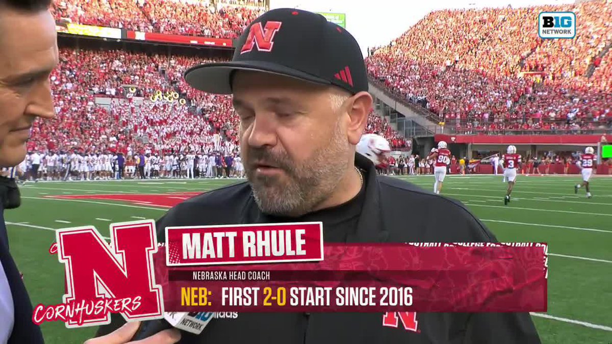 "This place is humbling." Nebraska Football's Matt Rhule gets it. #B1GFootball on Big Ten Network 📺