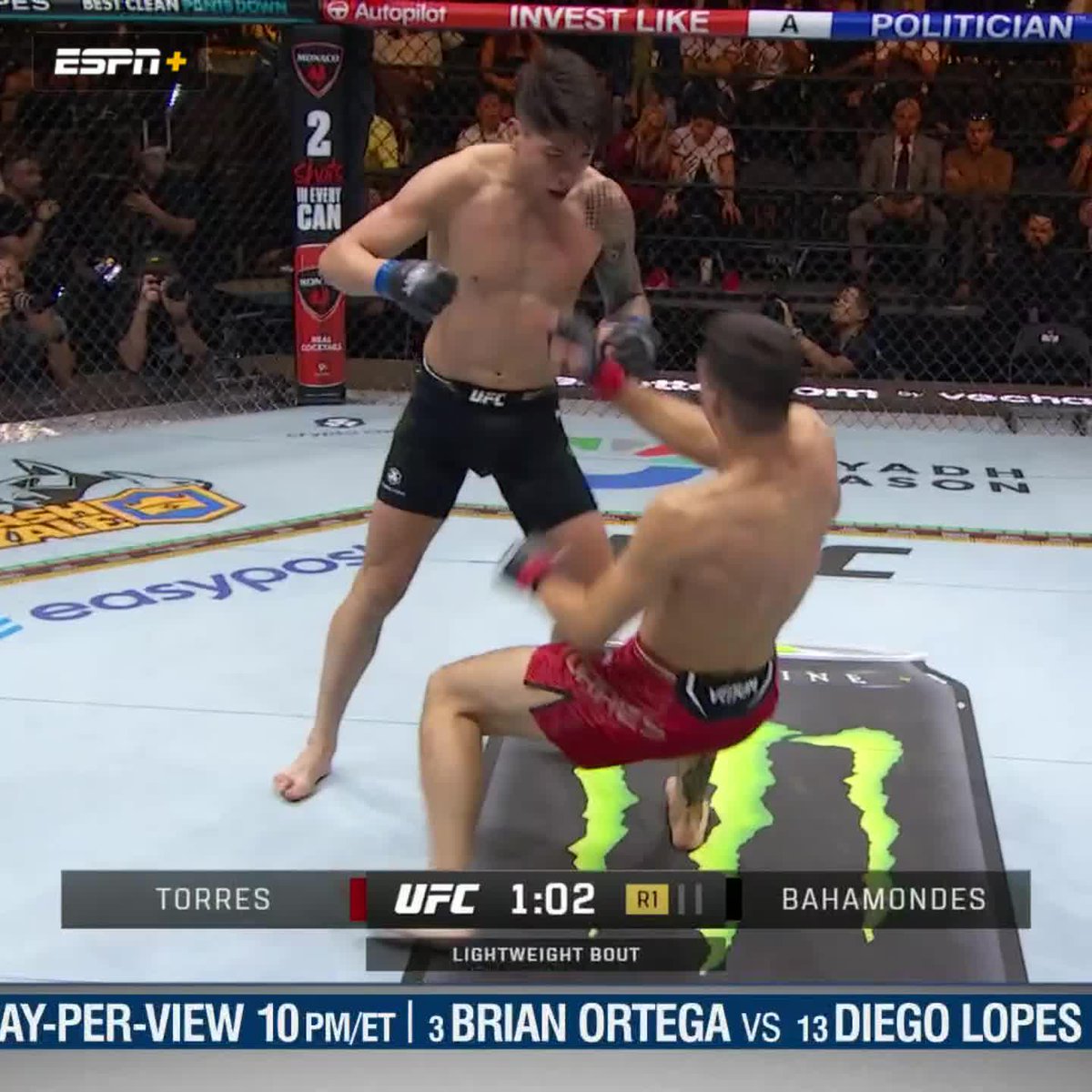 BAHAMONDES WITH ANOTHER HIGHLIGHT KO 🔥 #NocheUFC