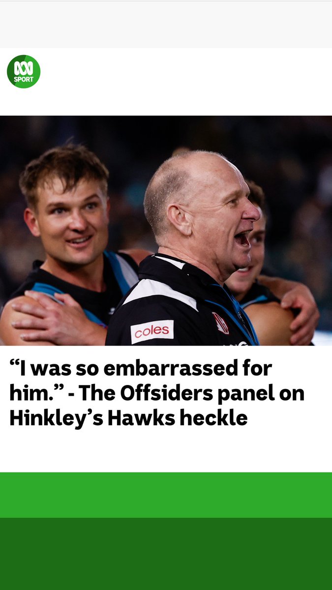 "I was so embarrassed for him." The Offsiders panel were not fans of the Hinkley Hawks heckle. Watch #Offsiders on ABC iview: