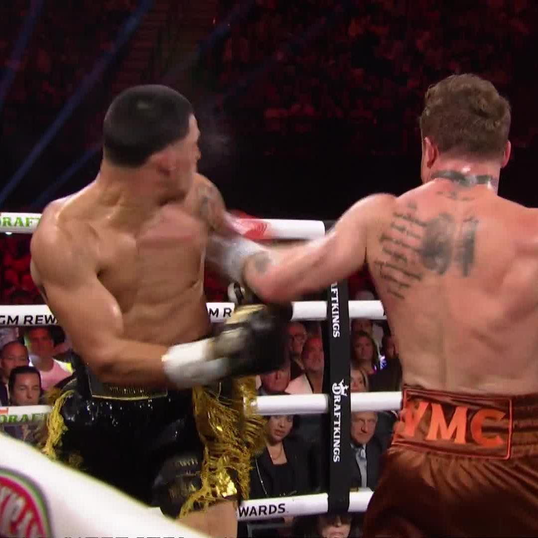 .Canelo Alvarez's left hook that dropped Berlanga could be felt in San Juan 🇵🇷. #CaneloBerlanga