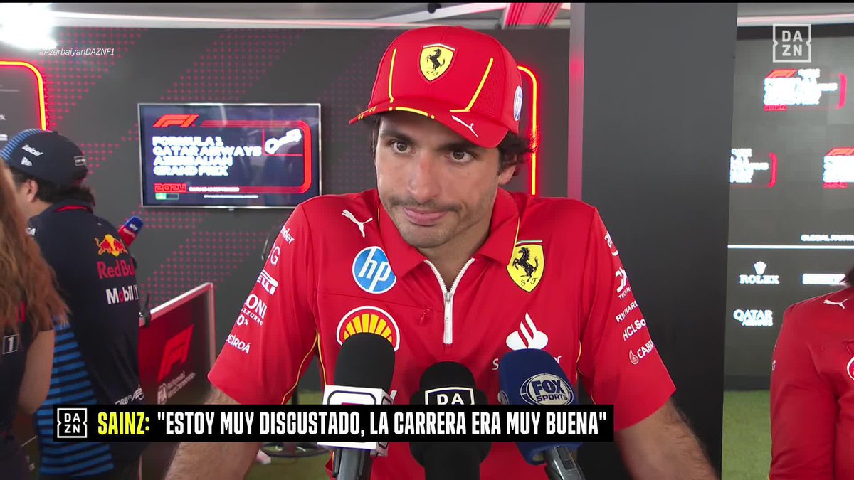 Las declaraciones de Carlos Sainz en el corralito tras el GP de Baku. 📽️DAZN ES📽️