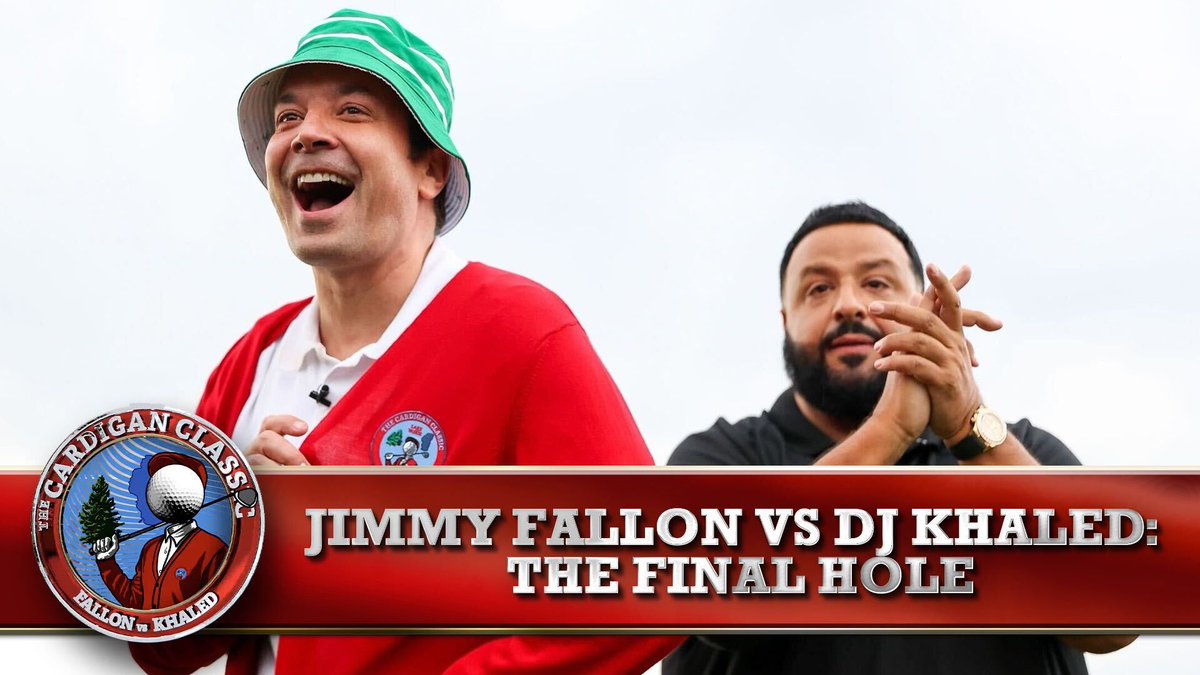 The biggest golf match of the year between Jimmy Fallon and DJ KHALED comes down to the final hole. Who will win the fabled red cardigan and be crowned the winner of the Cardigan Classic?! #CardiganClassic