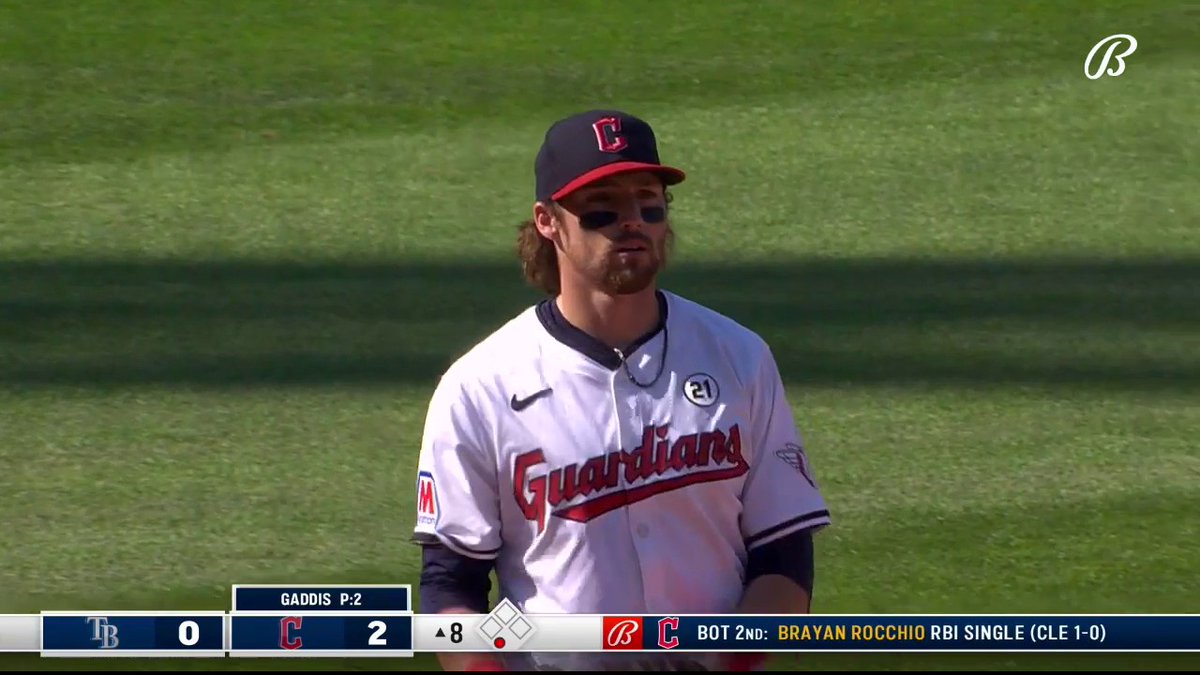 A one-hop throw for the out. Cleveland Guardians utility infielder Daniel Schneemann snares a grounder in foul territory and throws across the diamond to record the first out of the eighth inning. #ForTheLand