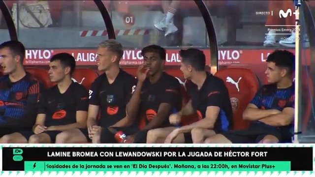 LA EXPLICACIÓN - Héctor Fort se la juega. - Lamine se lo explica a Lewandowski: 'Se la ha fumado'. #DeportePlus