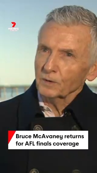 ‘I just felt like the time was right to be involved again, it has been a brilliant season.’ Legendary commentator Bruce McAvaney is making a special return for the blockbuster final three games of the AFL season. All the action is LIVE & FREE on Channel 7.