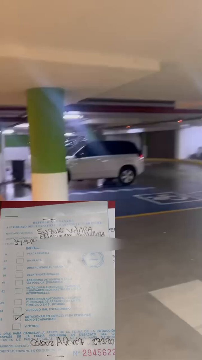 Sancionamos a una persona tras una denuncia ciudadana, emitida a través de las redes sociales, donde indican que se mantenía un vehículo en un estacionamiento para personas con discapacidad, se le colocó la infracción N°65 del Decreto 640. #104