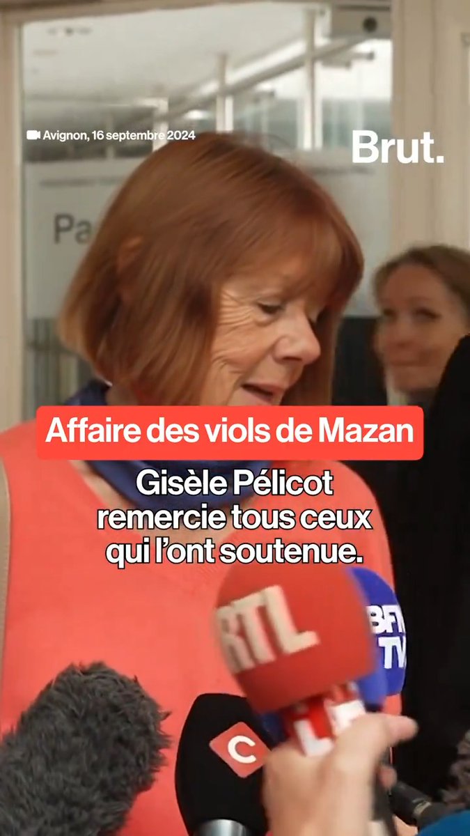 Après les mobilisations de ce week-end pour la soutenir, Gisèle Pelicot remercie les manifestants qui lui donnent "la force de mener ce combat".