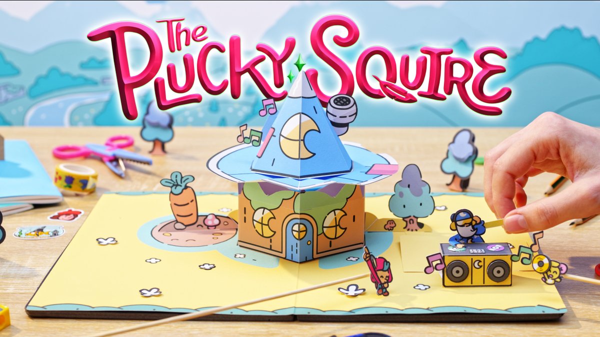 The Plucky Squire is jumping off the page and into adventure with a whimsical papercraft launch trailer! ✨ The Land of Mojo is full of colorful characters and charming places for you to discover soon! 🏝️