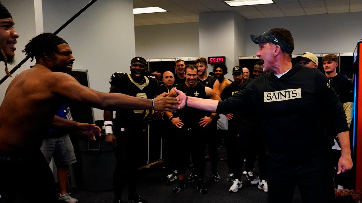 "Sometimes ya gotta pop out and show em!" - Dennis Allen after the #Saints 44-19 win in Dallas 🙌