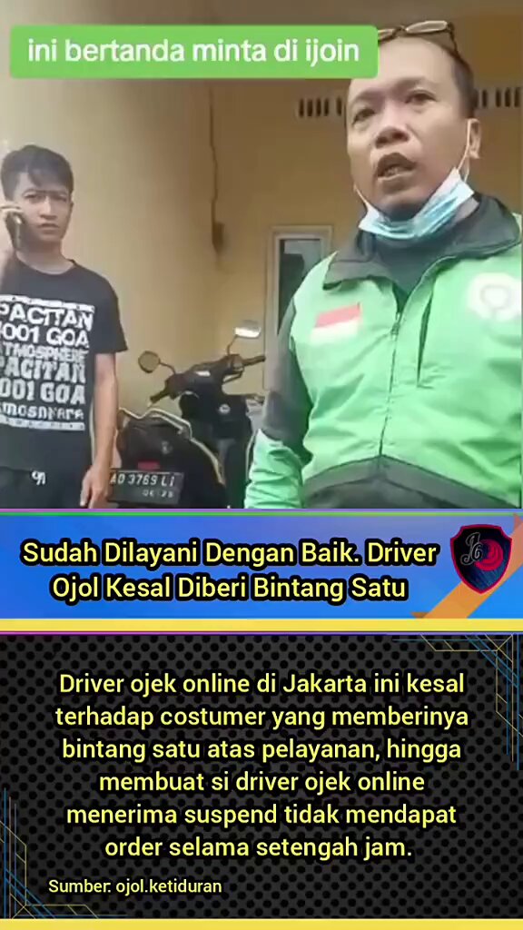Custumer brekele ngasih bintang 1 ...akibatkan akun gojek kesuspen ..... 🤦🤦🤦