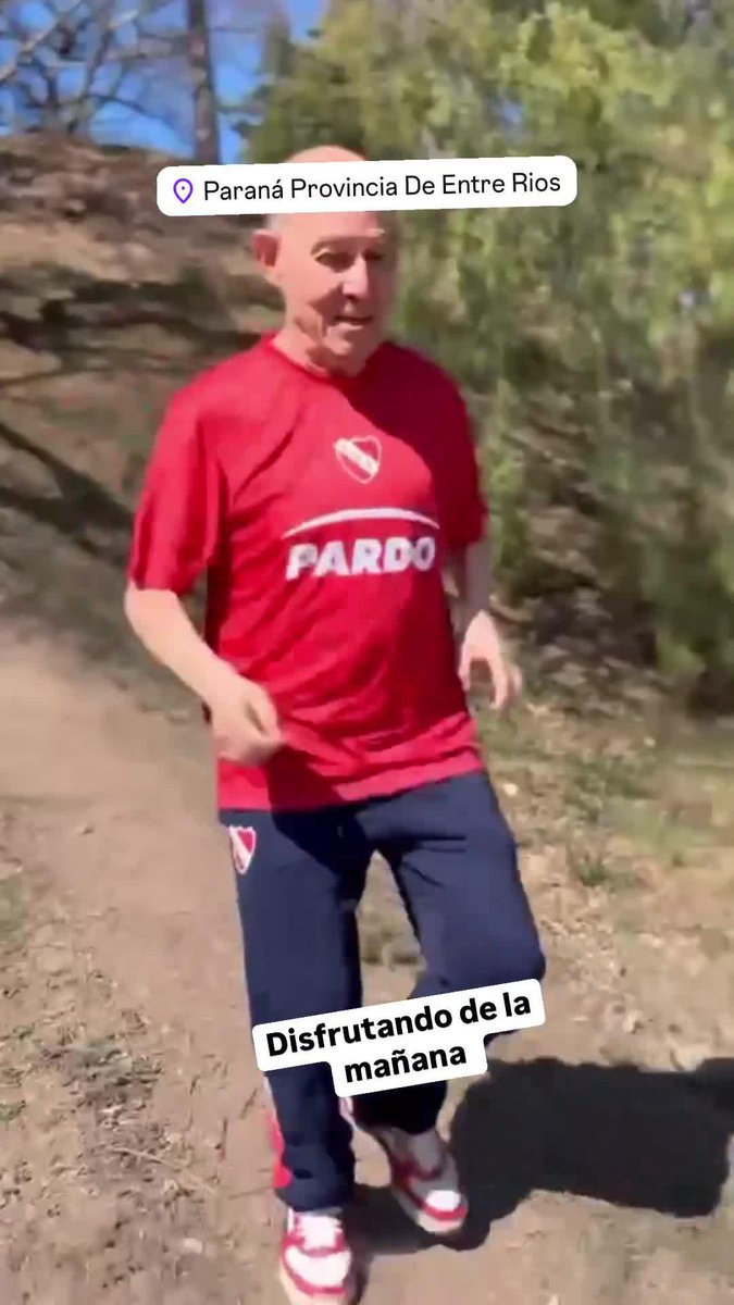 ¡¡SIEMPRE CON LOS COLORES DE INDEPENDIENTE!! El Bocha disfrutó de una mañana #TodaRoja en la ciudad de Paraná.