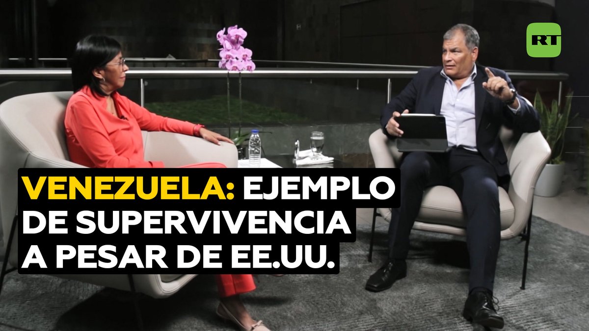 🇻🇪 De pie y dando ejemplos. Es así como Venezuela resiste al boicot de EE.UU., afirma la vicepresidenta del país, Delcy Rodríguez (Delcy Rodríguez), en Conversando con Correa. Vean el capítulo completo aquí: con @mashirafael