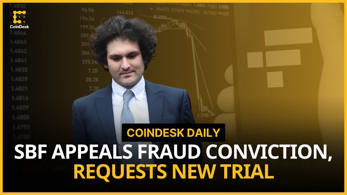 🗞️ U.S. Securities and Exchange Commission files a proposed amended complaint against Binance 🗞️ SBF appeals his fraud conviction 🗞️ DeltaPrime sees more than $6 million in tokens drained from its wallets Ben Schiller has today's top crypto headlines on "CoinDesk Daily" 👇