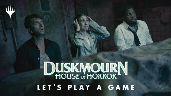 Let's play a game...of #MagicTheGathering Our friends @CommandCast are true #MTGDuskmourn survivors. Will you survive The House? 👻