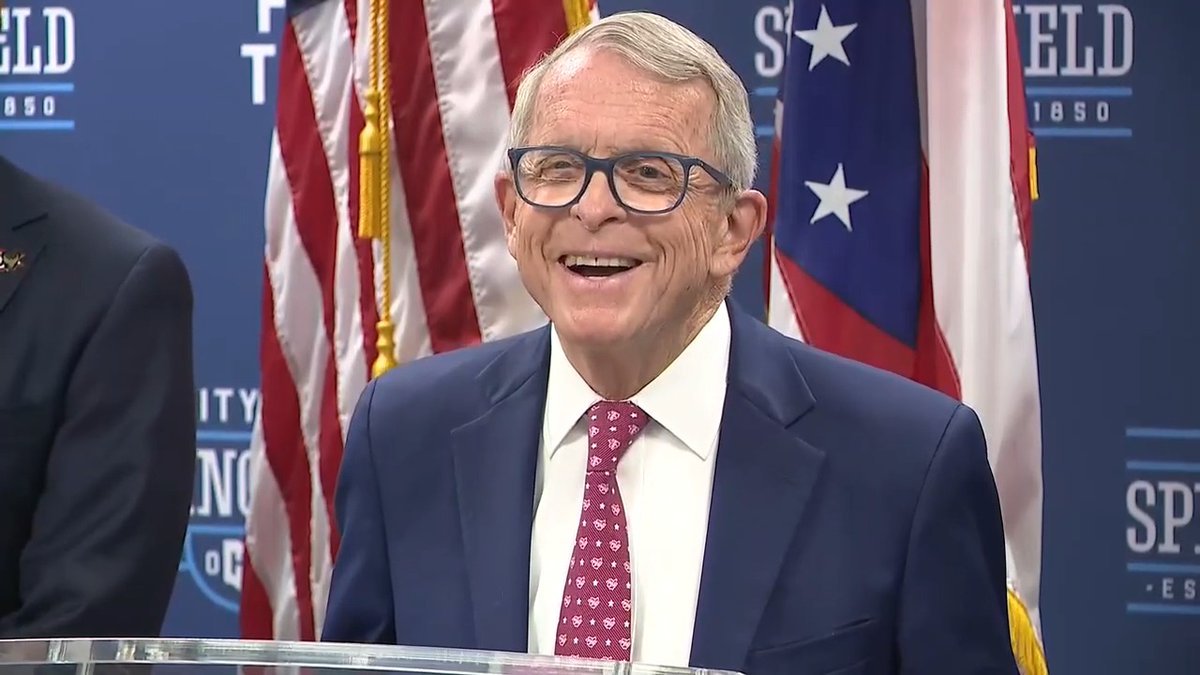 Ohio Gov. Mike DeWine (R) refuses to condemn Attorney General Dave Yost (R) for spreading misinformation about Haitian migrants in Springfield on social media. "I can only speak for Mike DeWine. I'm the governor."