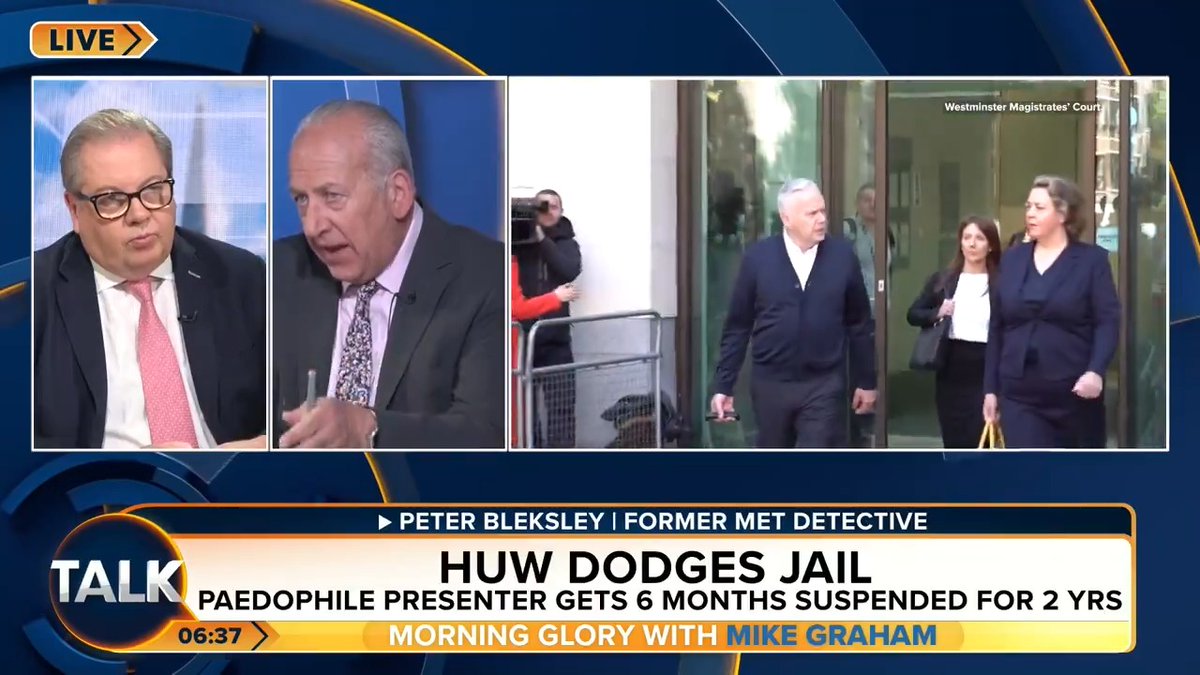 Ex-Met detective Peter Bleksley says the “dirty, stinking paedophile” Huw Edwards “is as free as you and me”. “He is waking up today to do almost whatever he likes. He was such a prevalent sex offender that he should have received a custodial sentence.” Mike Graham 🇬🇧 Peter Bleksley
