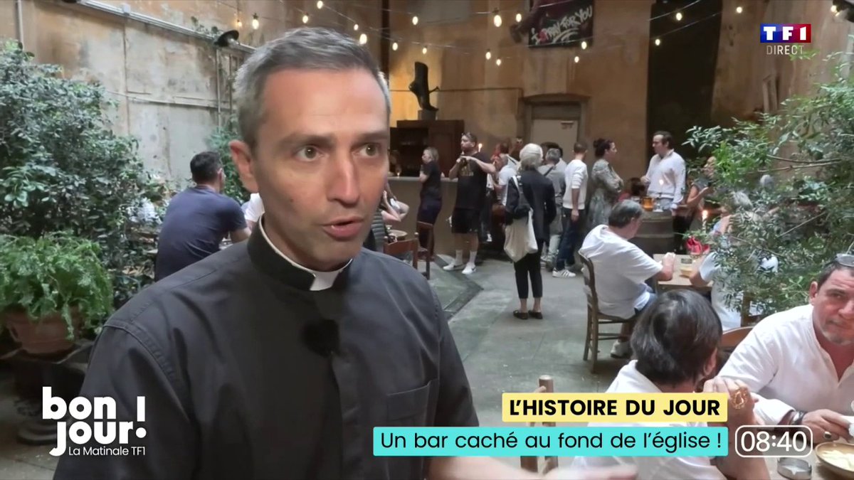Un bar caché au fond d'une église à Nice #BonjourLaMatinaleTF1 ⤵