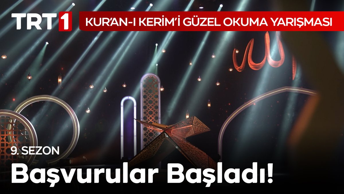 Manevi huzurla buluşma vakti yaklaşıyor. ✨ 📌 Bir Ramazan klasiği, Kur’an-ı Kerim’i Güzel Okuma Yarışması 9. sezonu başvuruları başladı. 👉🏻 adresinden başvuru yapıp, videonuzu gönderebilirsiniz. 🎥 #KuranıKerimiGüzelOkumaYarışması