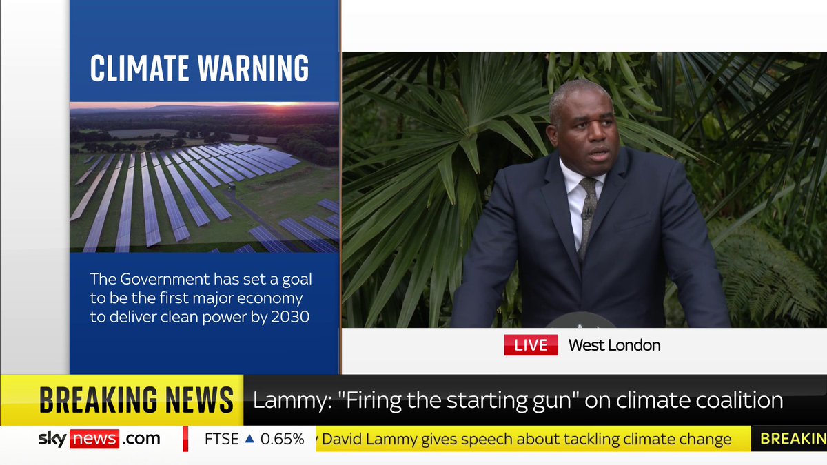 "This government has set a landmark goal to be the first major economy to deliver clean power by 2030." Foreign Secretary David Lammy announces there will be new UK special representatives for climate change and for nature. 📺 Sky 501 and YouTube