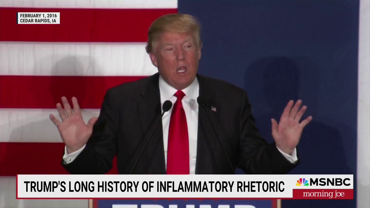 BREAKING: Morning Joe just SLAMMED Trump for blaming Democrats for their “rhetoric.” They rolled the tape on inflammatory remarks made by Donald Trump over the years. Retweet to make sure MAGA can’t rewrite history.
