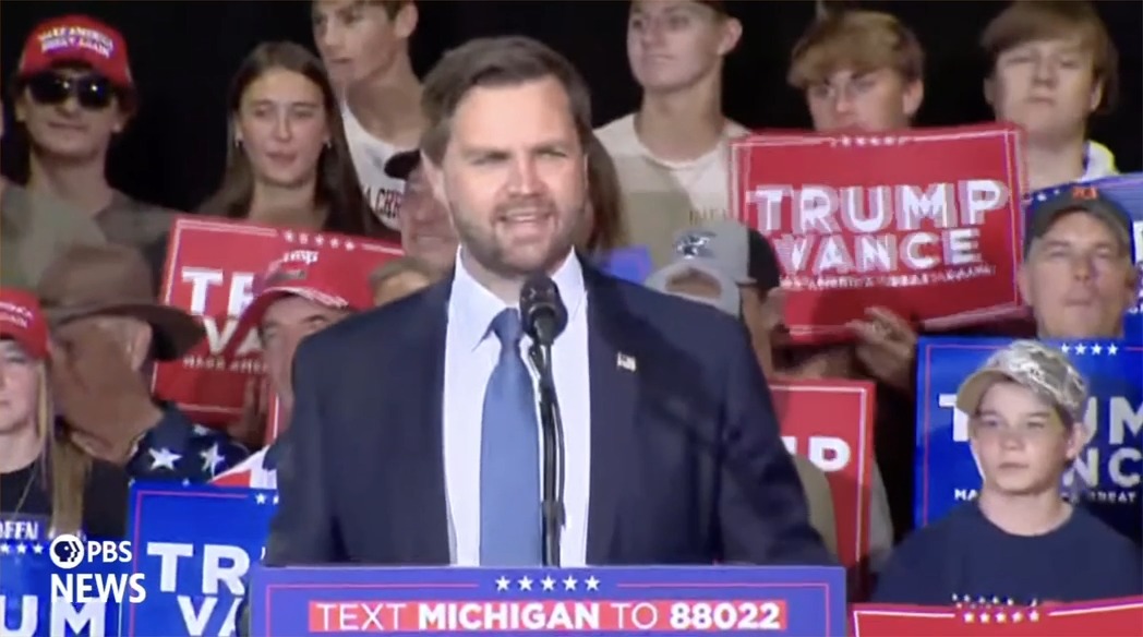JD Vance: I want to recognize the great Pete Hoekstra. He's like a drinking buddy. We hang out once a week (Pete Hoekstra is a Project 2025 author)