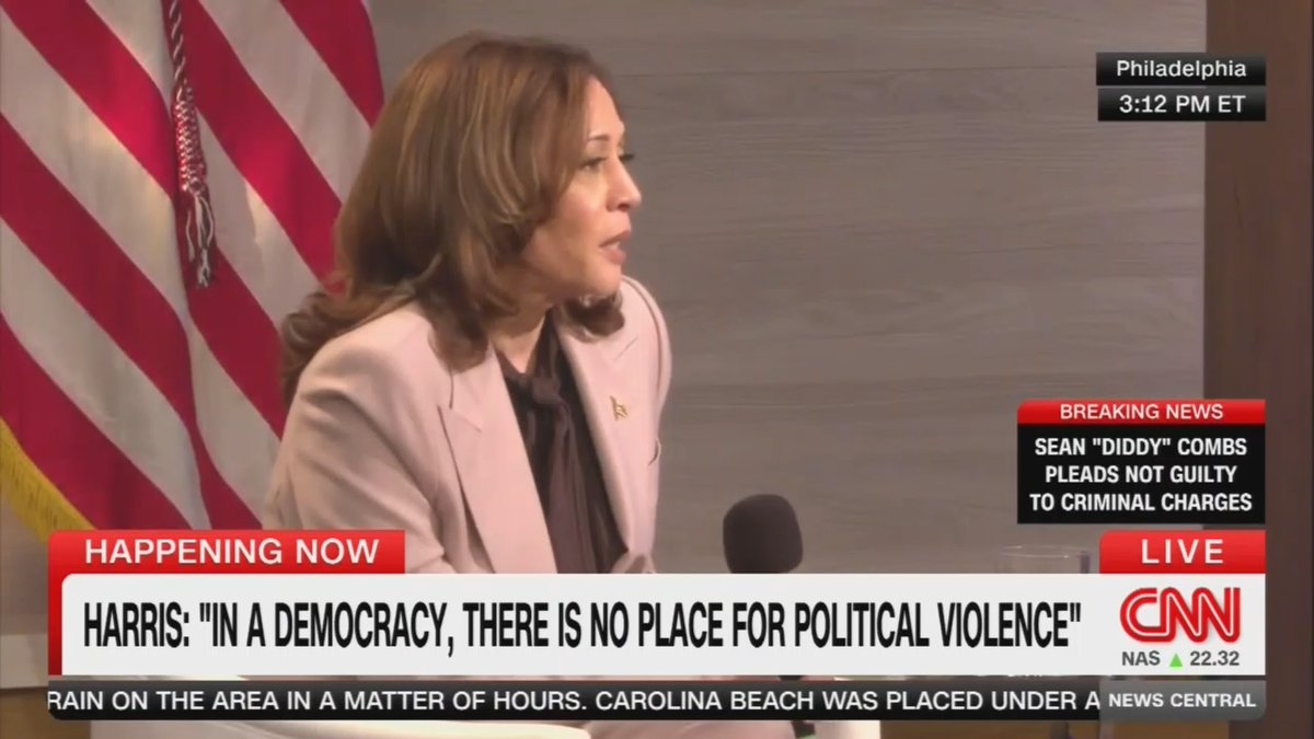 Q: Do you feel safe? Vice President Harris: I do. But not everybody has Secret Service. There are far too many people in our country who are not feeling safe. Look at Project 2025. Immigrants don’t feel safe. Members of the LGBTQ+ community don’t feel safe. Women don’t feel safe. Yes, I feel safe, but that doesn’t change my perspective on the importance of fighting for the safety of everybody in our country