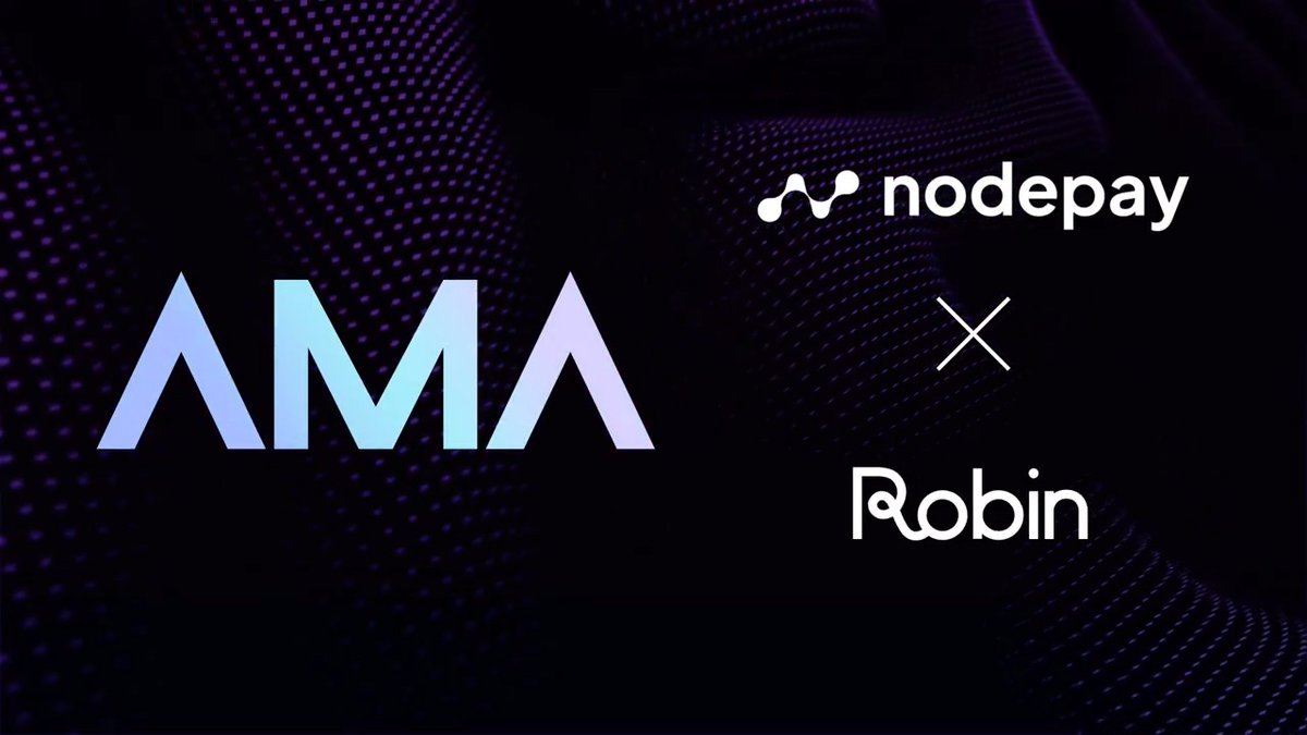 Robin AI x Nodepay AMA is LIVE! 🎙 Join Jenny Shao &amp; earl (🐬,🦾) as they discuss all things Robin! 🐦 Hear the untold genesis story behind @heyrobin_ai, Jenny's mission to improve lives with AI, and how Nodepay users can train their own Robin &amp; earn for their contributions!