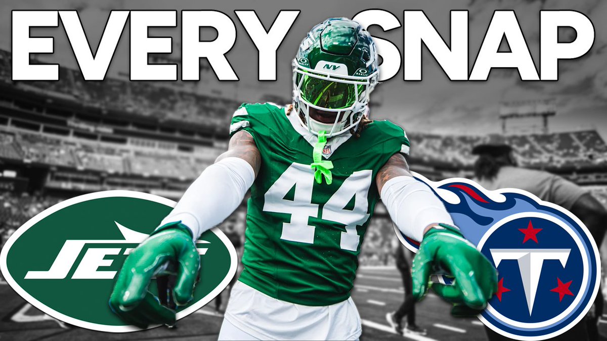 Jamien Sherwood EVERY SNAP - #Jets vs #Titans Highlights