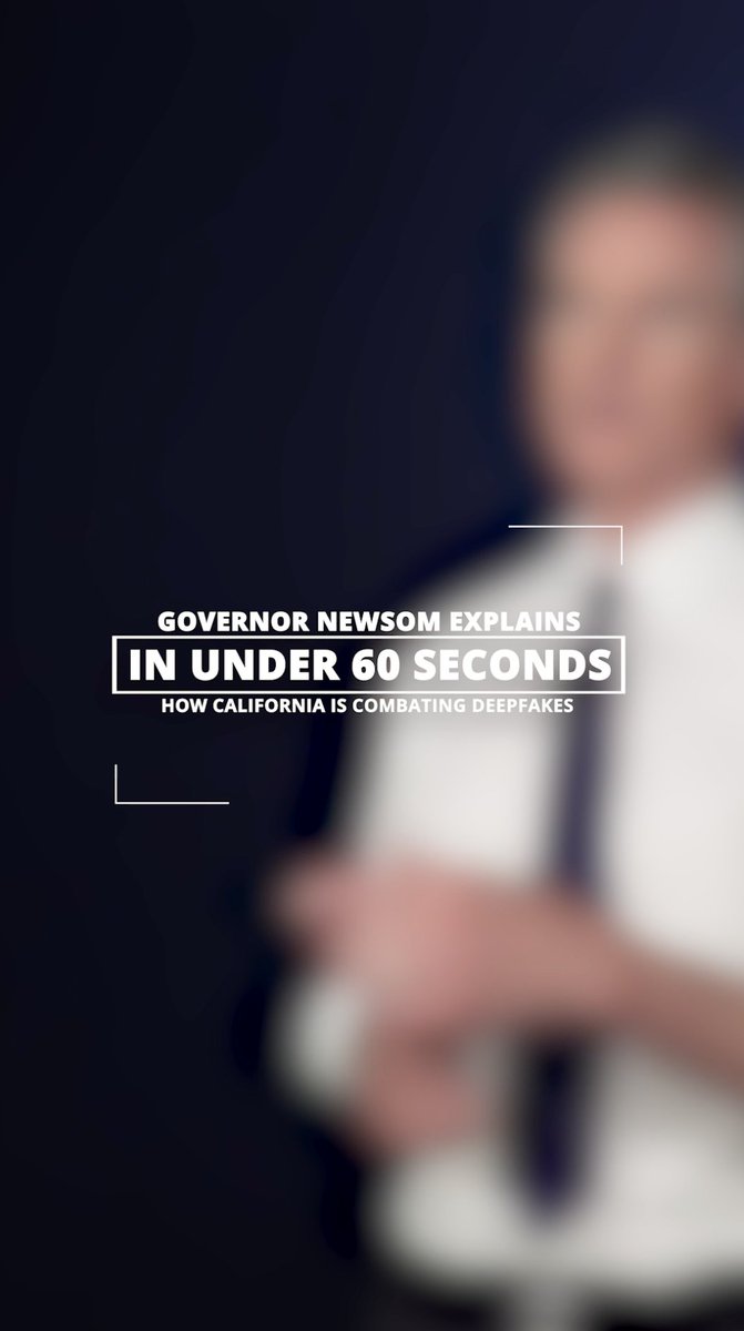 Social media companies are struggling to identify and remove harmful, AI-generated deepfakes. In California, we just enacted new laws to protect both people and our democracy's defenses — and as technology evolves, we won't be slowing down.