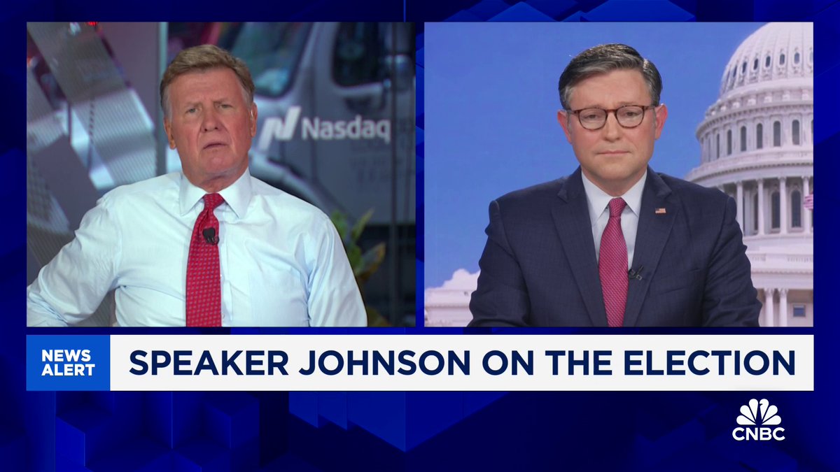 "Kamala Harris is a San Francisco Marxist by design and wants government giveaways. It's an act," says House Speaker Mike Johnson.