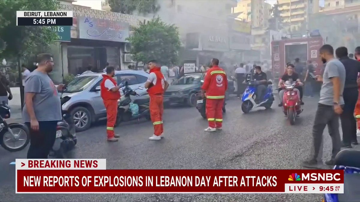 BREAKING: More device explosions are reported across Lebanon.