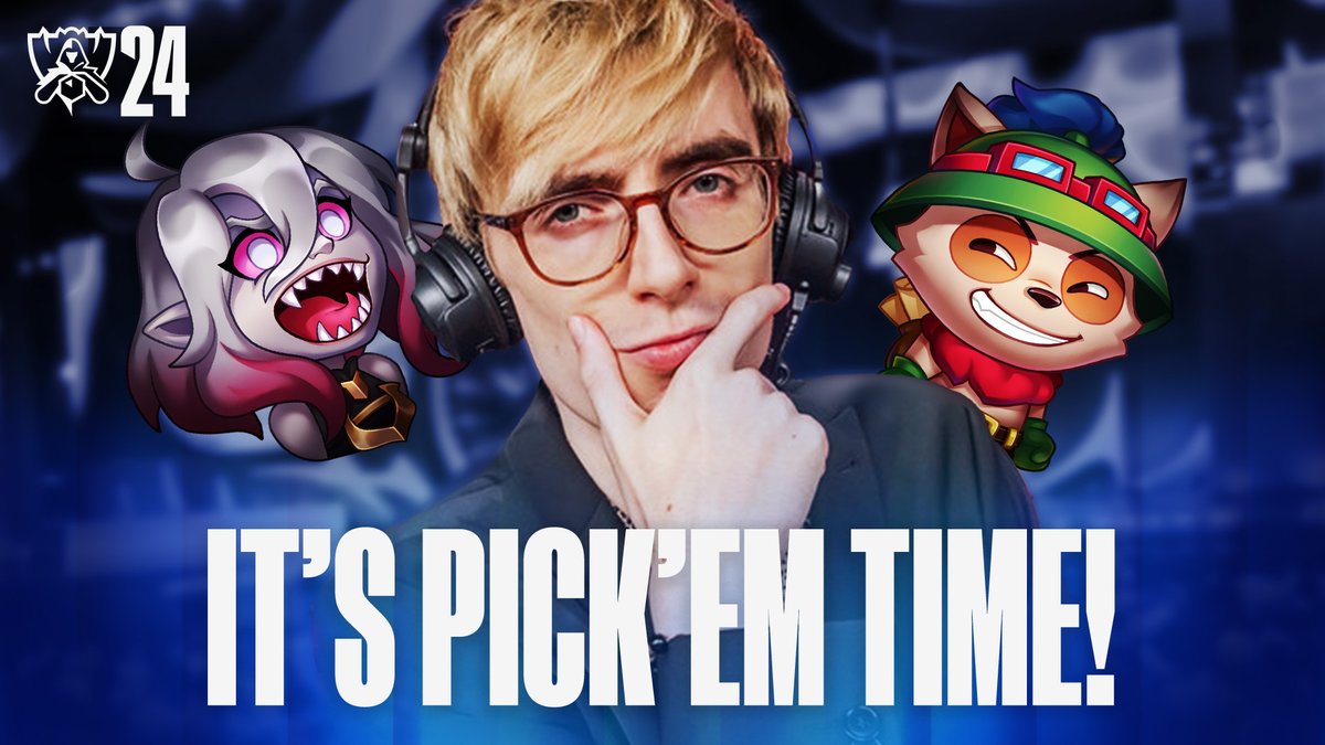 That's right, Pick'Em is back! So, it's time to make those picks and get exclusive Worlds emotes and earn Esports capsules. All you have to do is participate in the Worlds Pick'Em and Crystal Ball. #Worlds2024 | Amazon Web Services