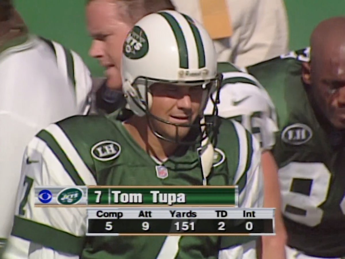 That time the New York Jets turned to their punter Tom Tupa as emergency QB. (Sept. 12, 1999) #NEvsNYJ – Thursday 8:15pm ET on Prime Video Also streaming on #NFLPlus