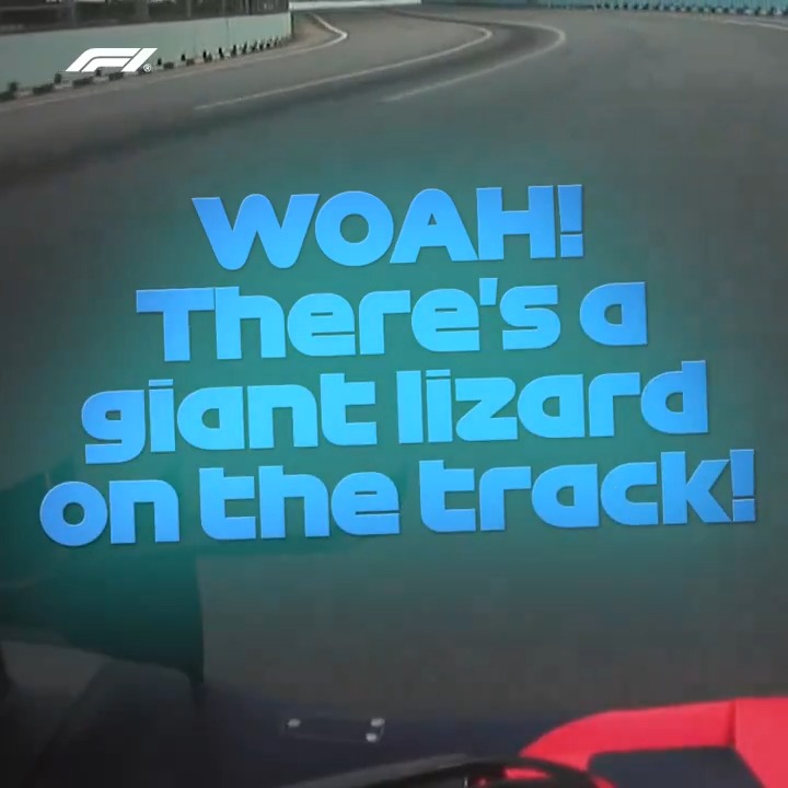 "Face to face with Godzilla!" 😂 #F1 #SingaporeGP