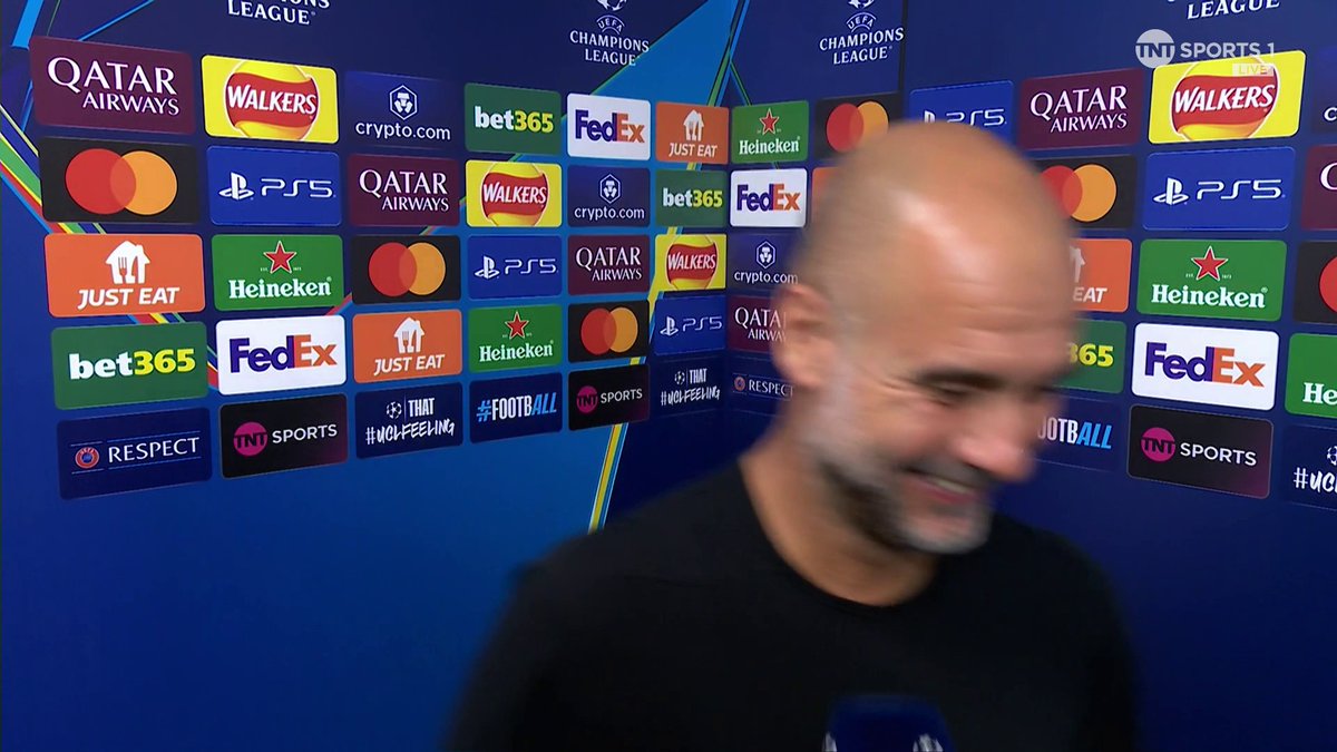 "Zero." Pep Guardiola's instant answer when asked how much influence the Arsenal game this weekend has on tonight's line-up ๐
๐ Jules Breach