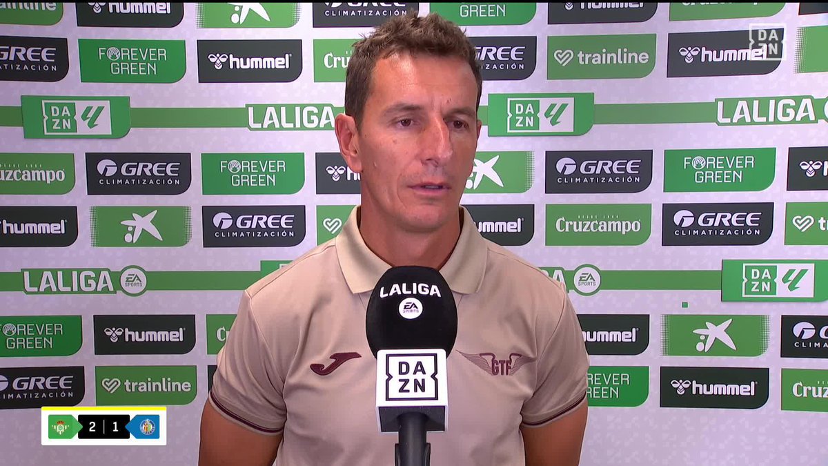 🗣️ "Considero injusta la expulsión, hay que tener un poco más de respeto. A la mínima lo amonestan" Las palabras de Patri Moreno, segundo de José Bordalás, a Irene Molina en DAZN tras la expulsión del entrenador del Getafe C.F. #LALIGAenDAZN ⚽️